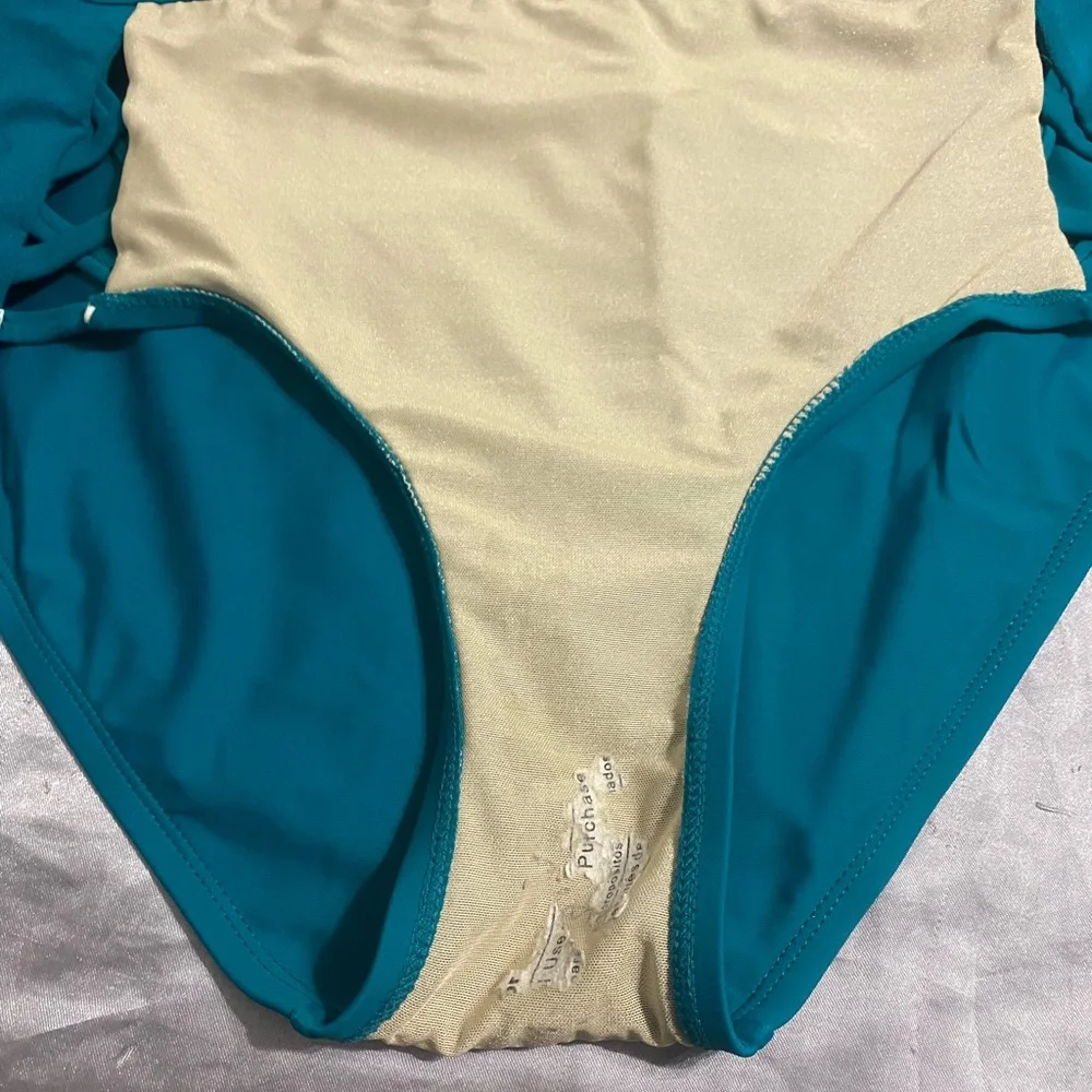 Teal Ruffled Bikini Set - Picture 6 of 8